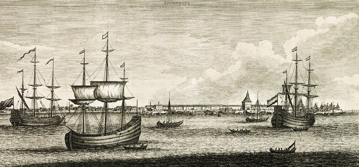    Архангельск. Из альбома К. де Бруина "Путешествие через Московию". 1873 / Национальная электронная библиотека