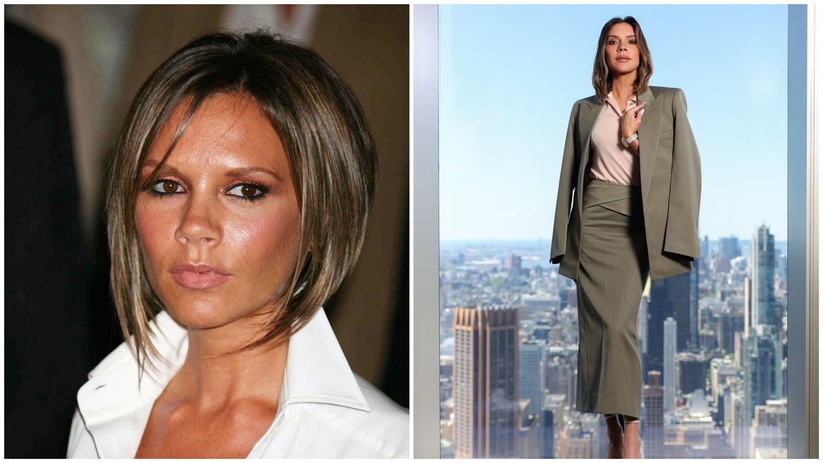    Разные формы каре на Виктории Бекхэм выглядят по-разному, но не нарушают пропорции лица.