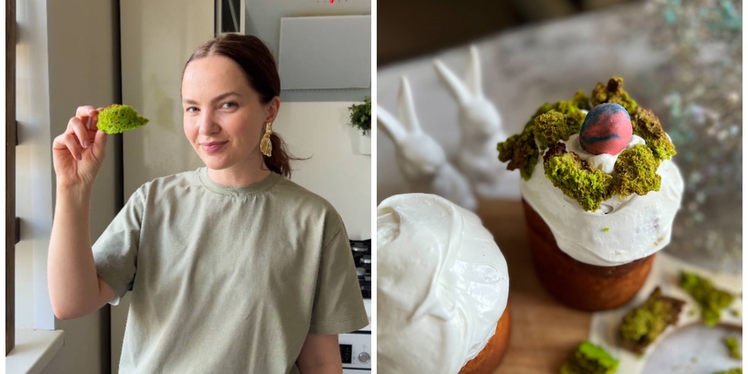 Вместо магазинной посыпки: зелёный мох для кулича, который готовится быстрее глазури