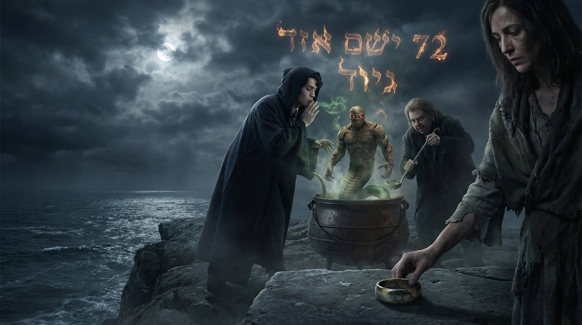 НЕ спецэффекты! Ритуал голема раввина Лёва из Праги. Парисельский = иврит задом наперёд. Скала — Карлсбад 1942г., где снимали настоящий некроман!