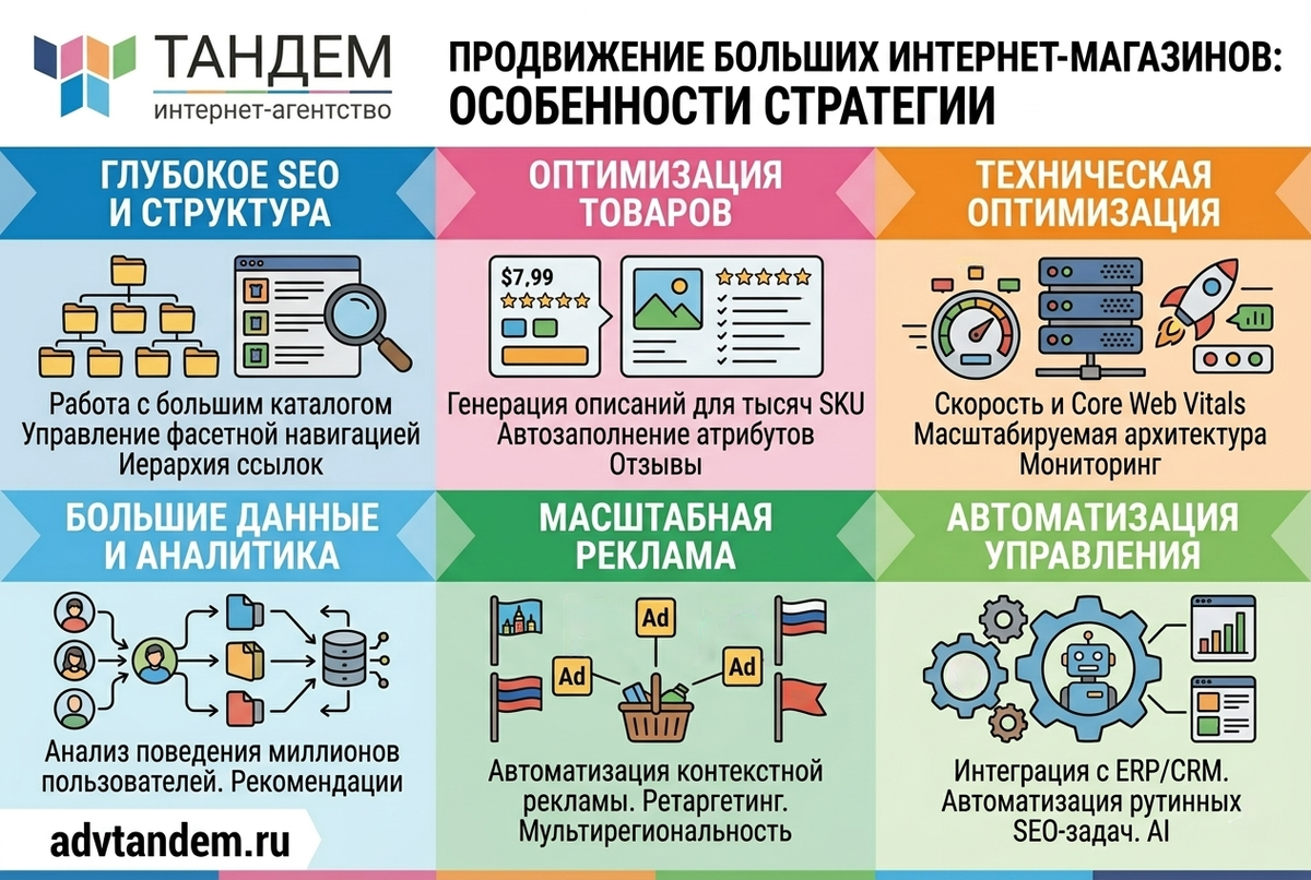 Особенности продвижения больших ресурсов