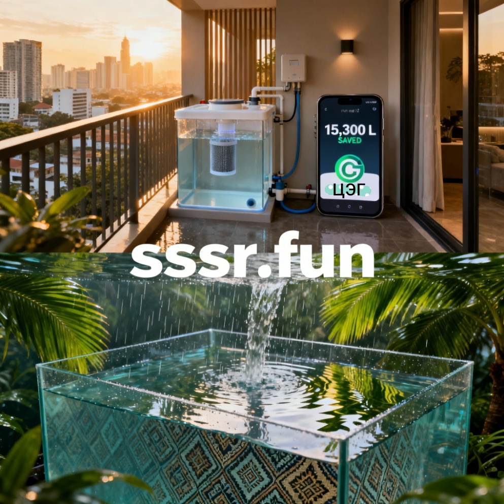 ЦЭГ напоминает: «В Джакарте дождь идёт полгода. И теперь не надо платить за воду. Еë собирают бесплатно. Решения от sssr.fun окупаемость 4 месяца».
