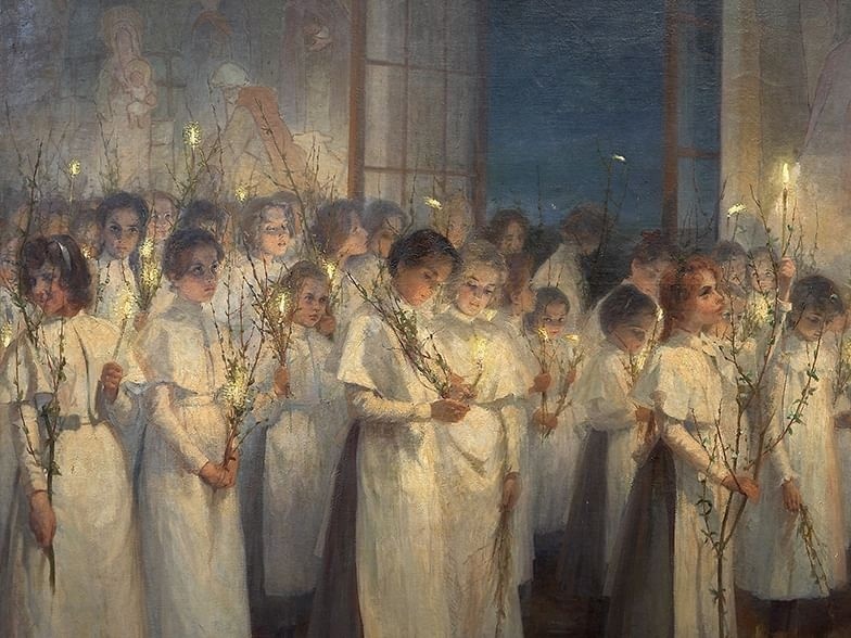 фото: wikimedia.org/Серафима Блонская «Девочки. Вербное воскресенье», 1900/Общественное достояние  📷
