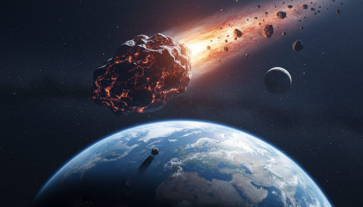 Астероид летящий на околоземной орбите