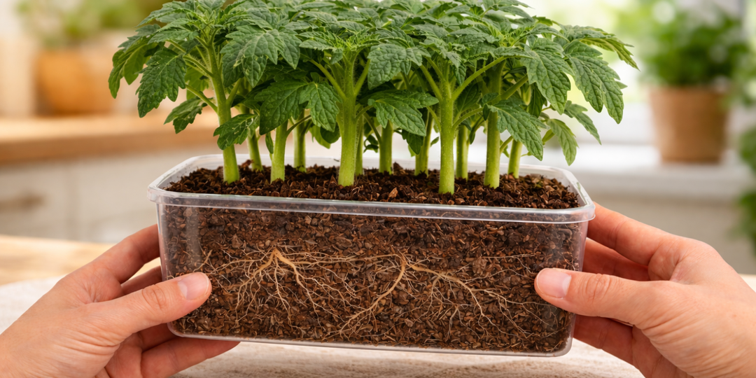 За пару дней стебель у рассады толще пальца!