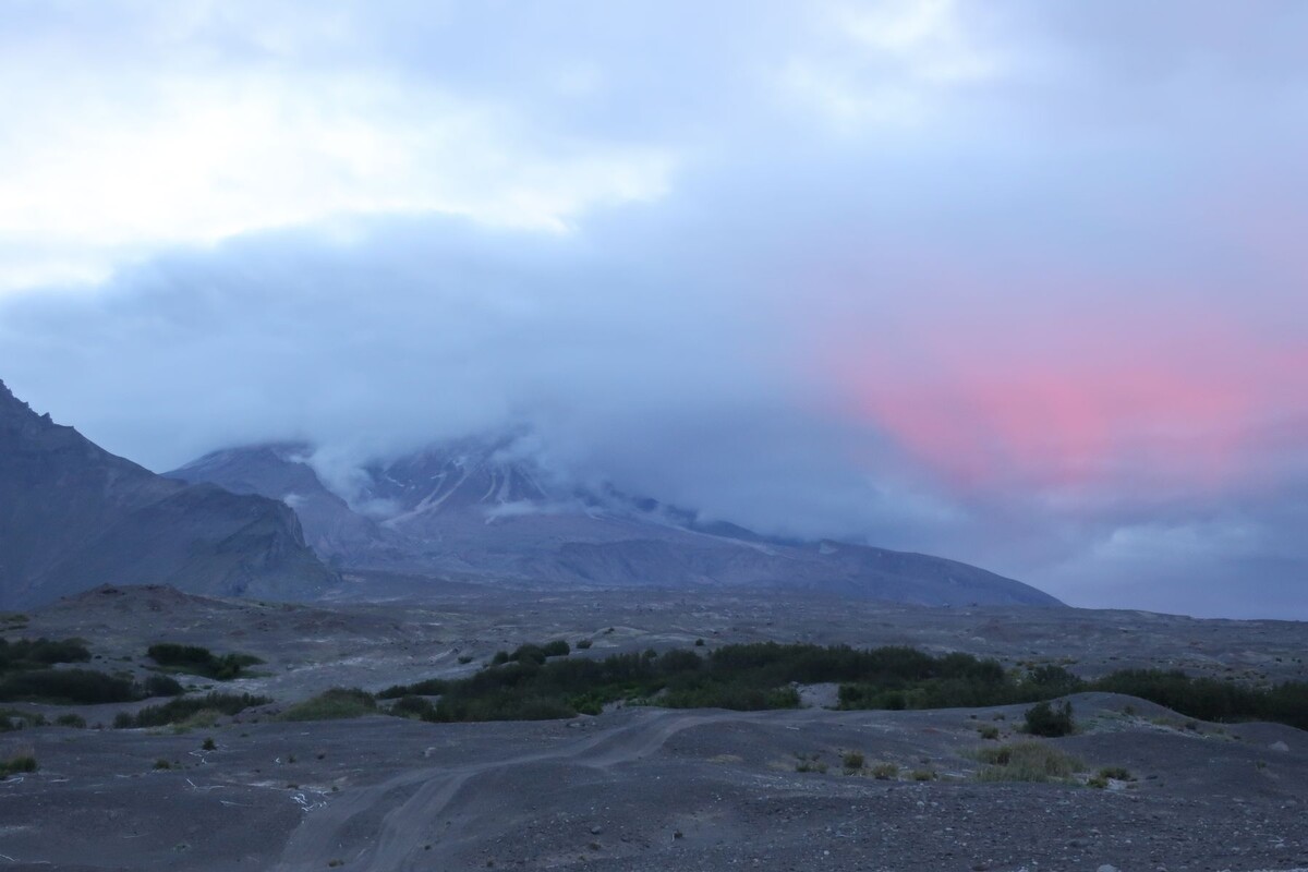 Дорога к вулкану Шивелуч