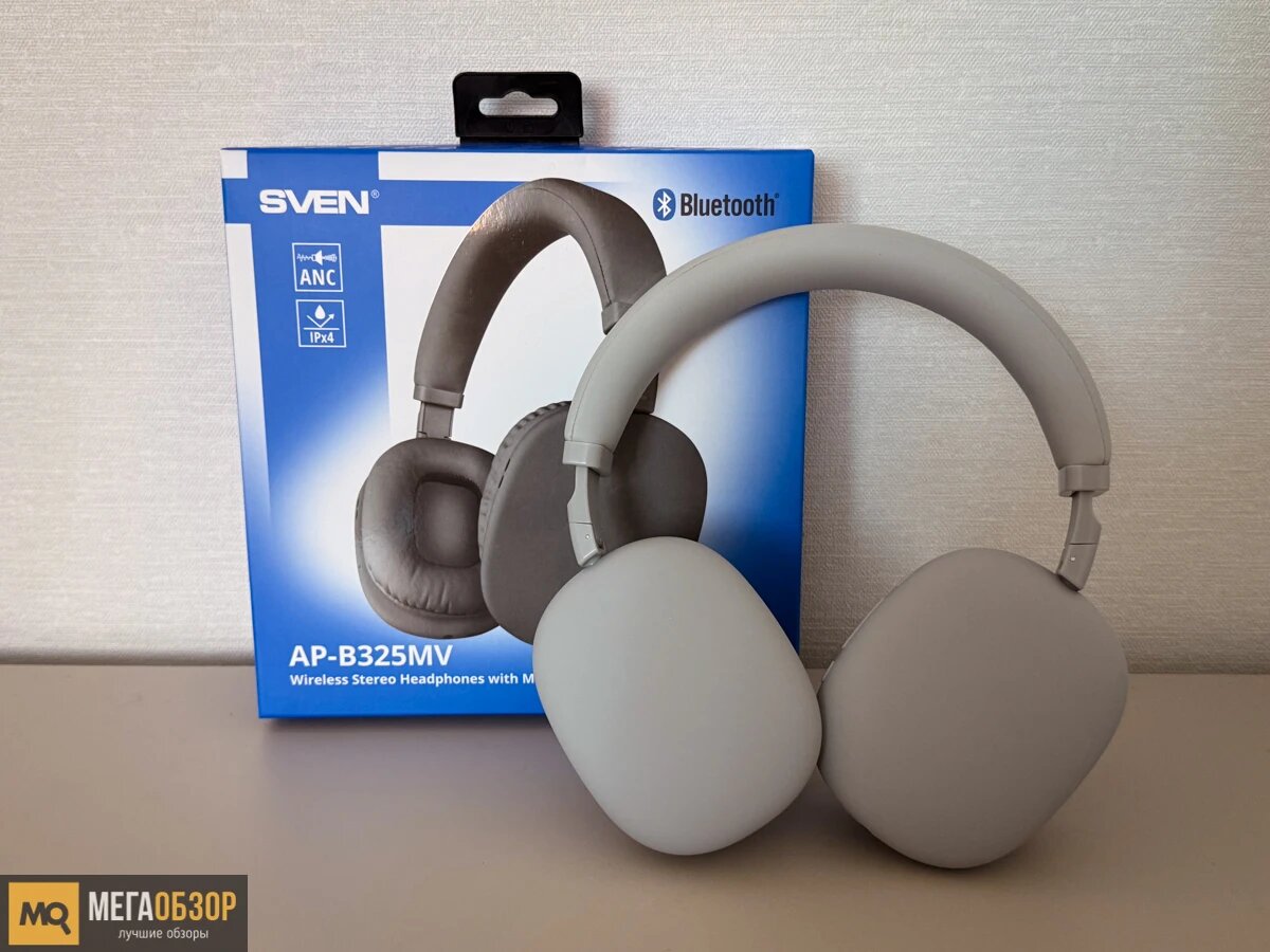    Обзор SVEN AP-B325MV. Беспроводные наушники с активным шумоподавлением MegaObzor.com