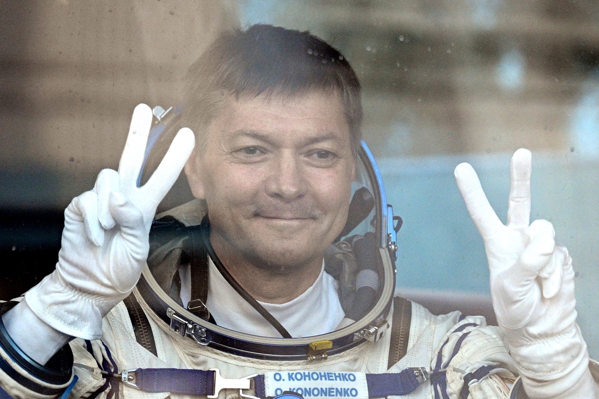    Герой России Олег Кононенко поставил мировой рекорд по суммарной длительности космических полетов./РИА Новости