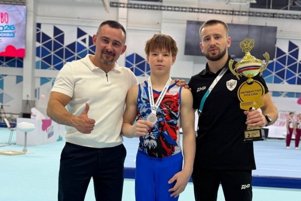    Антон Герасимов стал призером Первенства России по спортивной гимнастике. Фото: ТГ/Швец