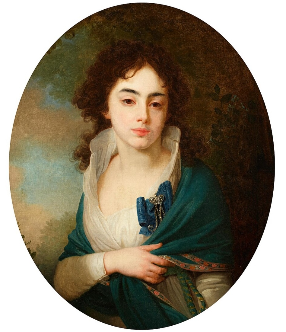 В.Л. Боровиковский. 1790-е. Портрет фрейлины императрицы Марии Федоровны. Холс, масло.Частная коллекция