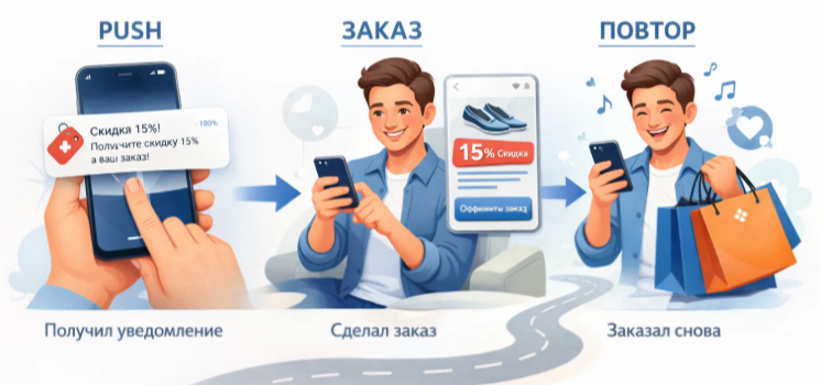 Собственное приложение возвращает клиента напрямую без конкурентов.