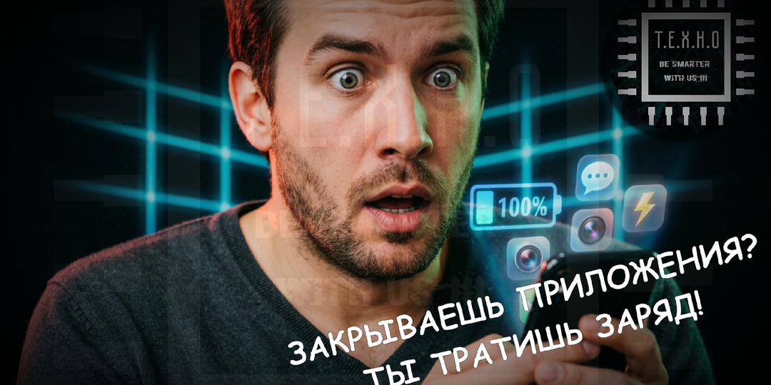 📱 Закрывать приложения для экономии батареи? Вы просто сжигаете заряд!