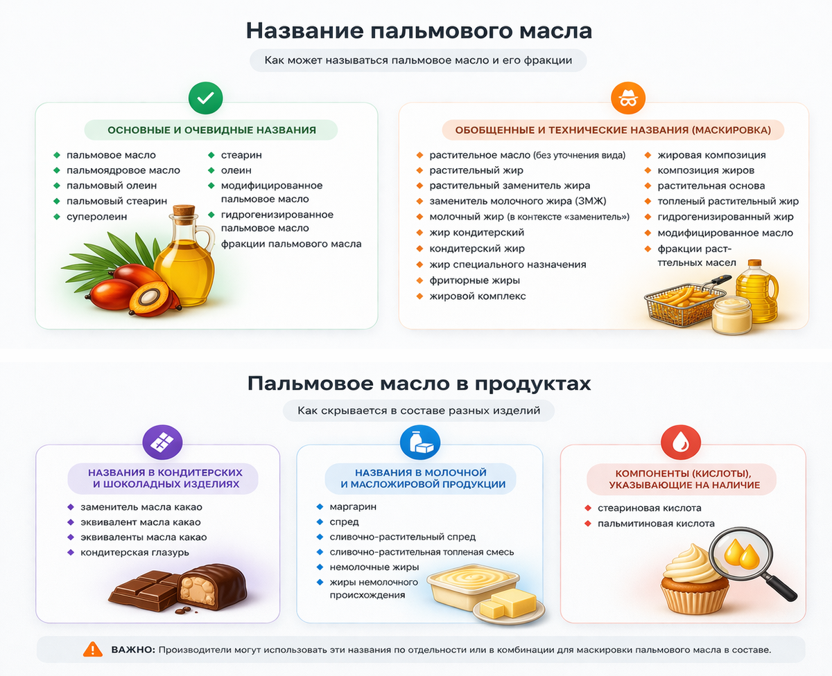 Название пальмового масла