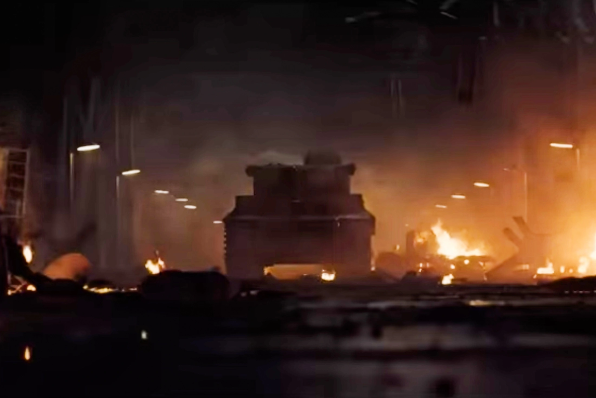 "Тигр" на мосту