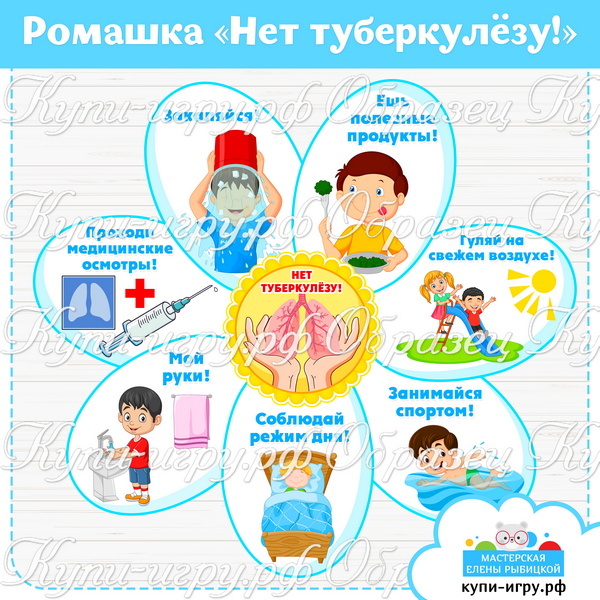 Ромашка "Нет туберкулёзу!" на Всемирный день борьбы с туберкулезом для детского сада