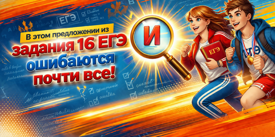 В этом предложении из задания 16 ЕГЭ ошибаются почти все!