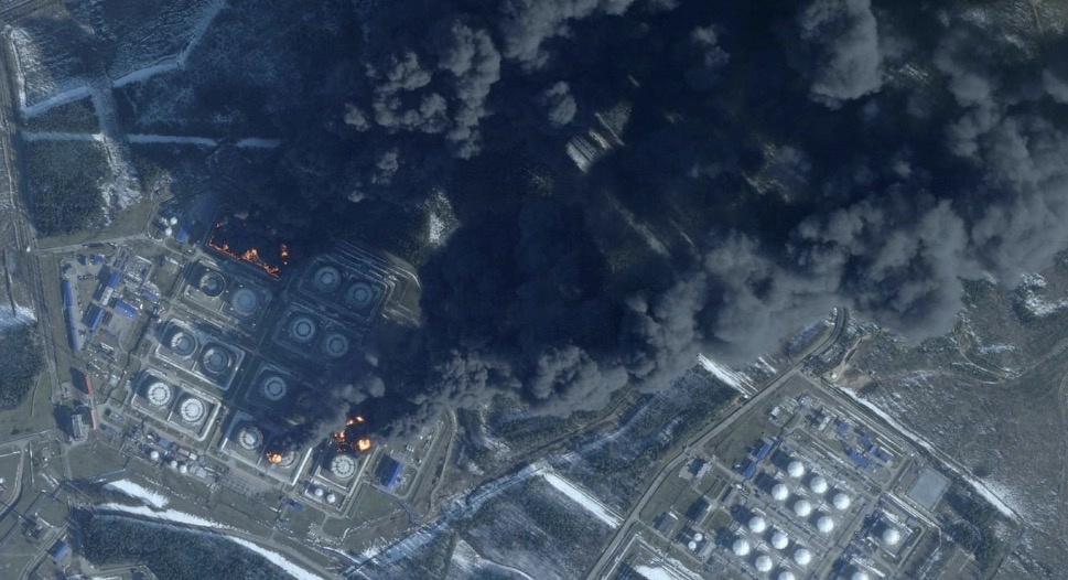 Якобы спутниковое фото Приморска после удара дрона