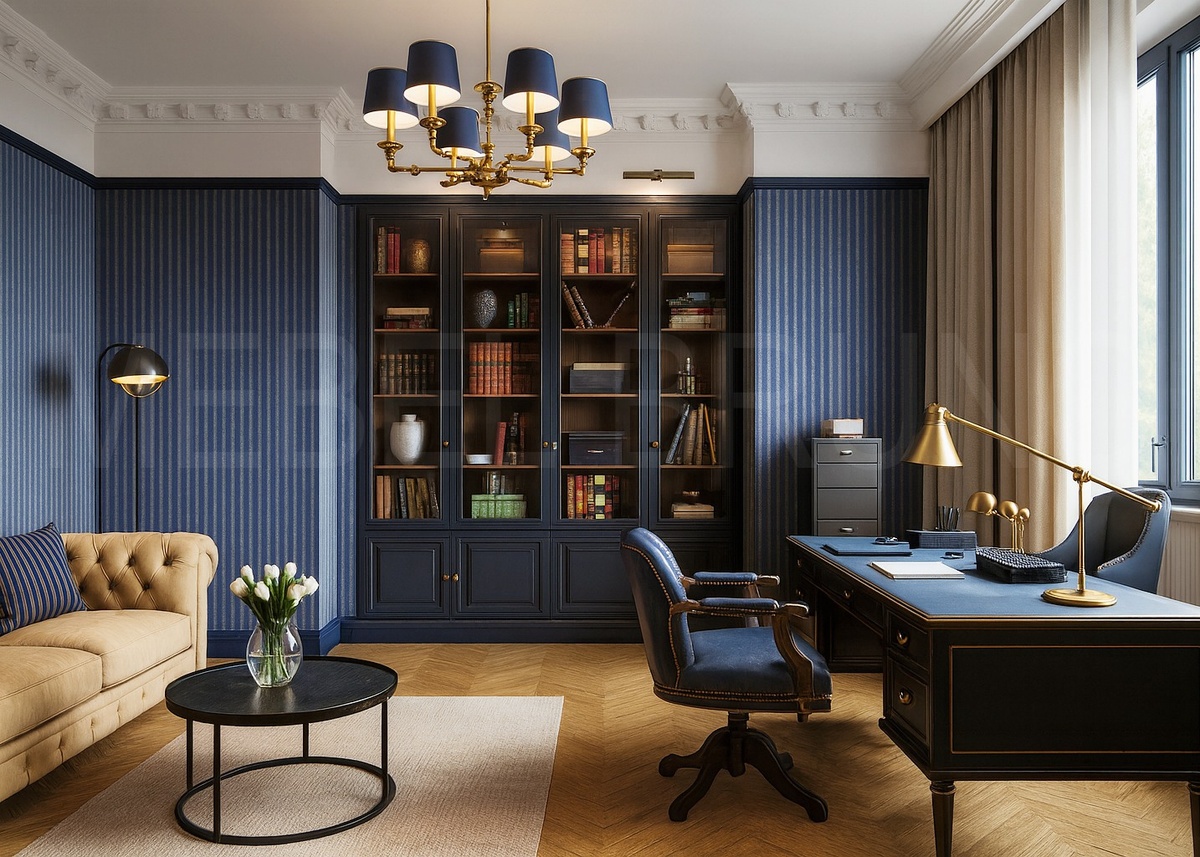 На фото кабинет может выглядеть очень статусно. Но тот же прием не всегда работает в  реальном помещении так же легко и красиво.