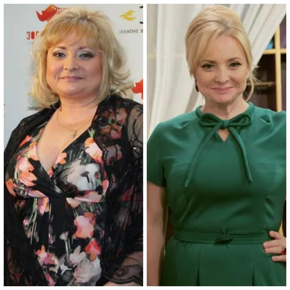 До (слева) и после - так Пермякова похудела в 2012 году, но не удержала результат. 