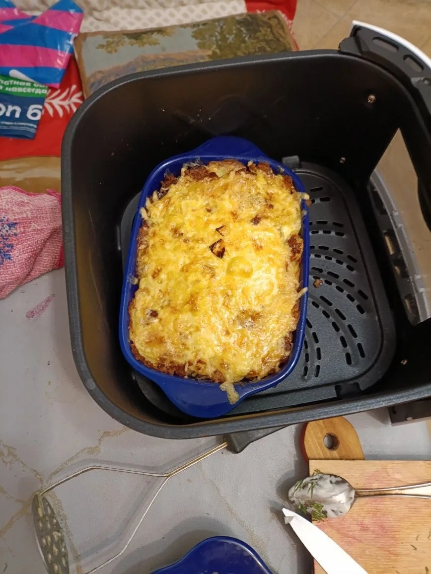 Запеканка с мясом, фото автора 