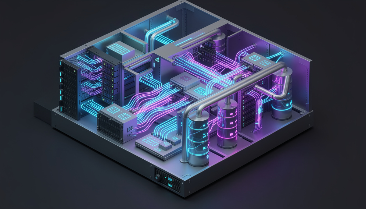 Иллюстрация backend — скрытая логика и обработка данных на сервере.