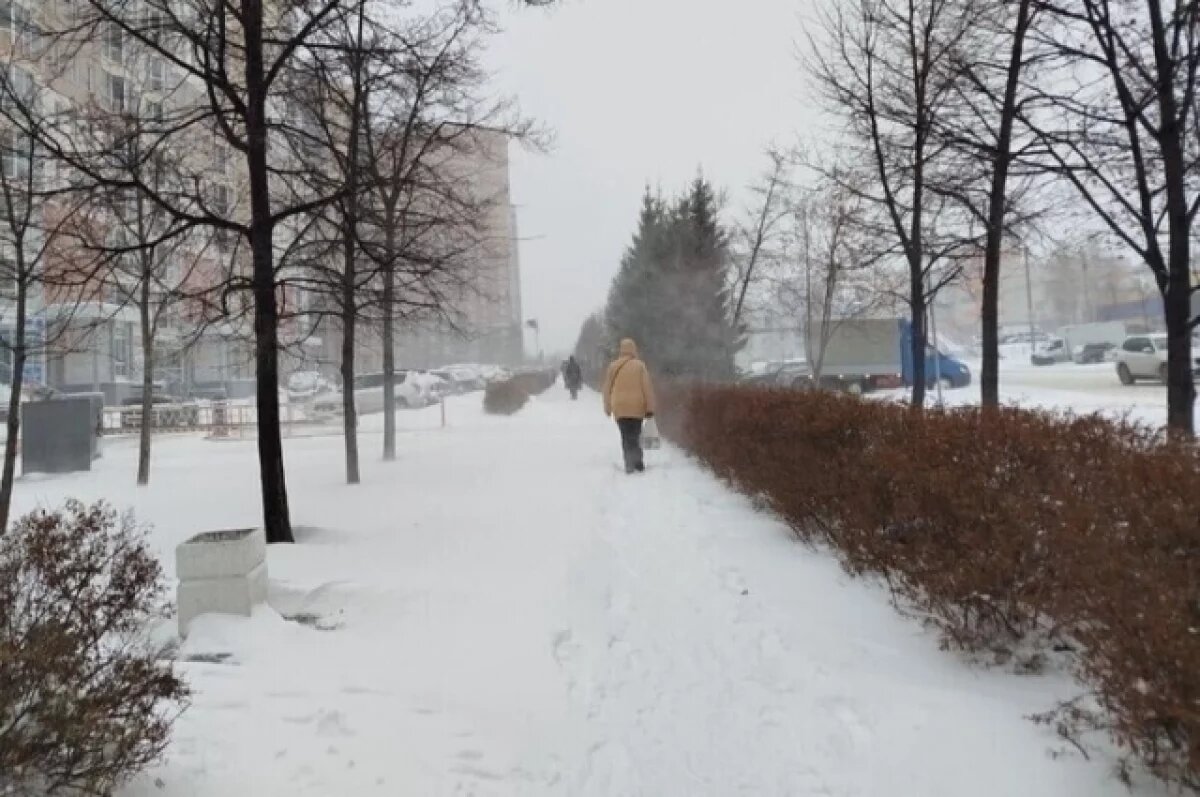    Новосибирск засыпало снегом