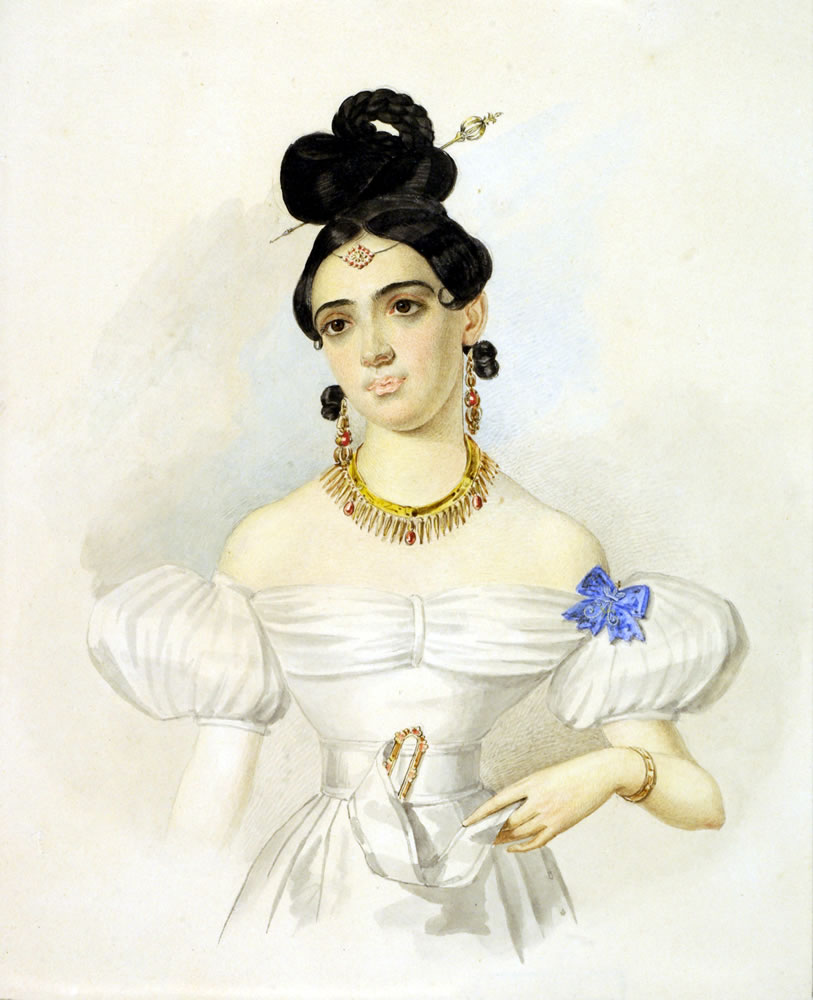 Портрет Анны Абамелек-Лазаревой, Александр Брюллов, 1835-38, музей А. С. Пушкина
