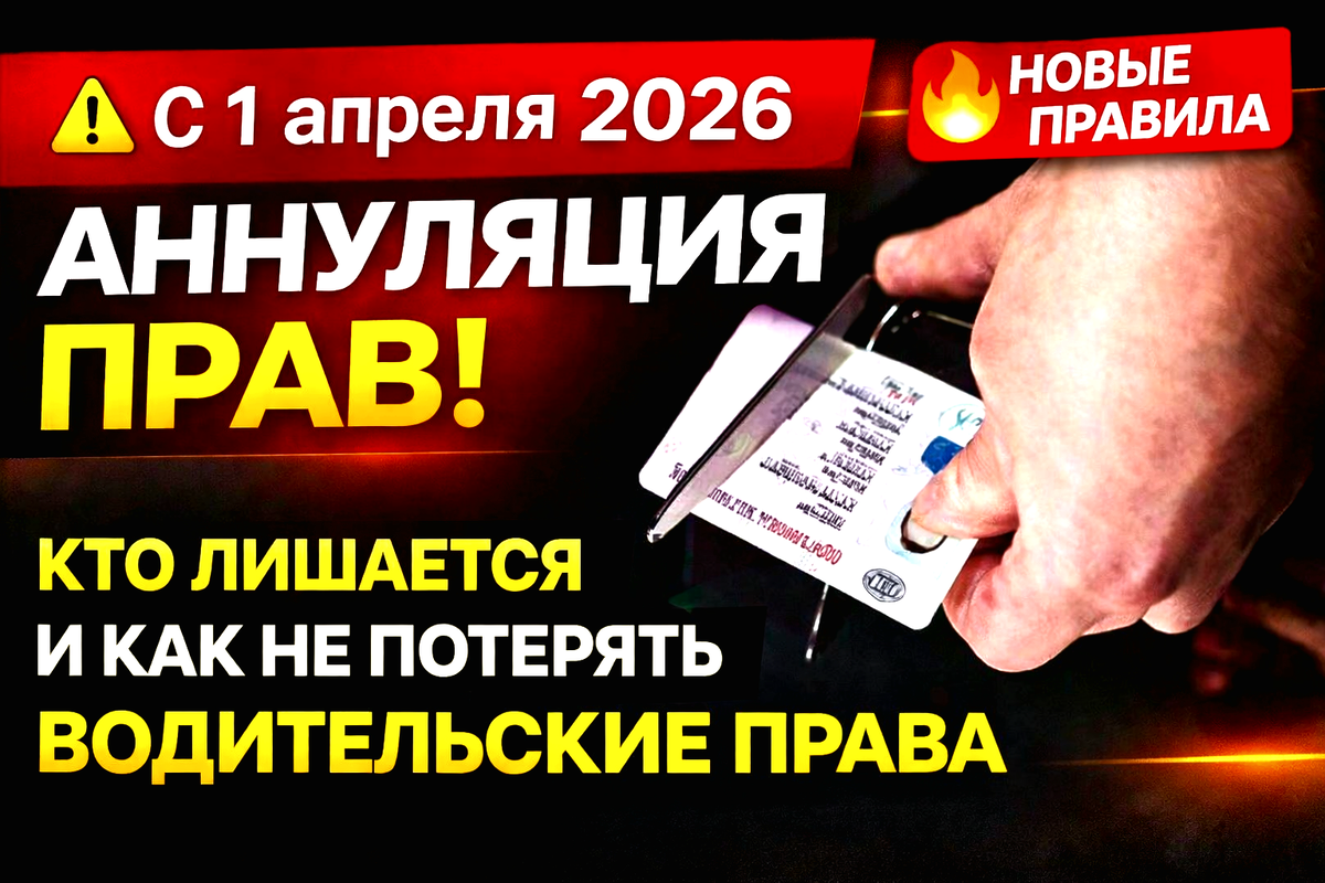 С1 апреля 2026 начнут аннулировать водительские удостоверения: кого лишат и как этого избежать? 