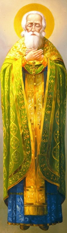 Святой праведный Иоанн Кормянский. Современная икона.