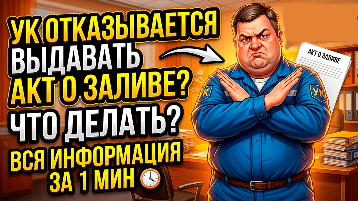 Управляющая компания отказывается выдавать акт осмотра (акт о заливе)