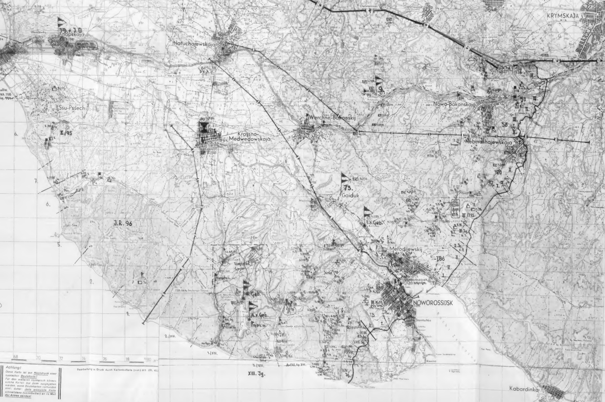 Положение войск V Армейского корпуса на 10 сентября 1943 года