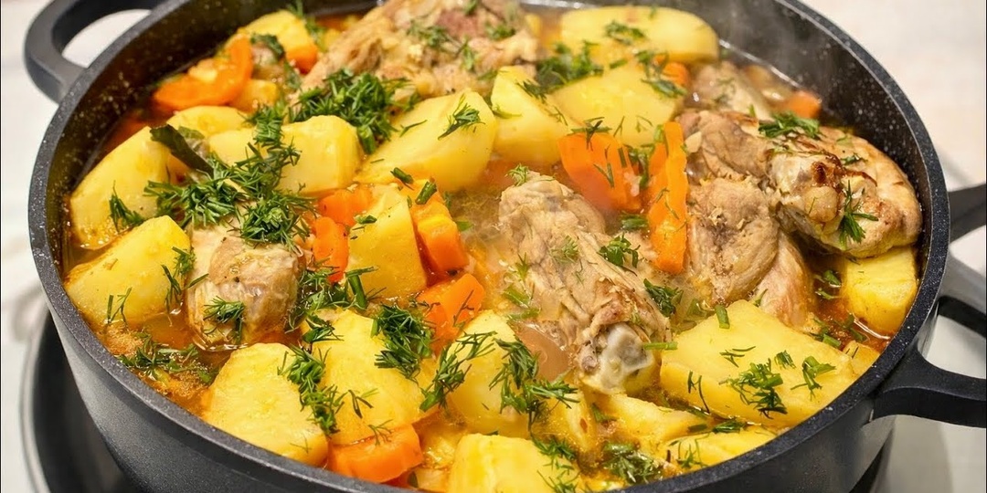 Картошечка с курицей на сковороде — ароматно, сытно и просто!