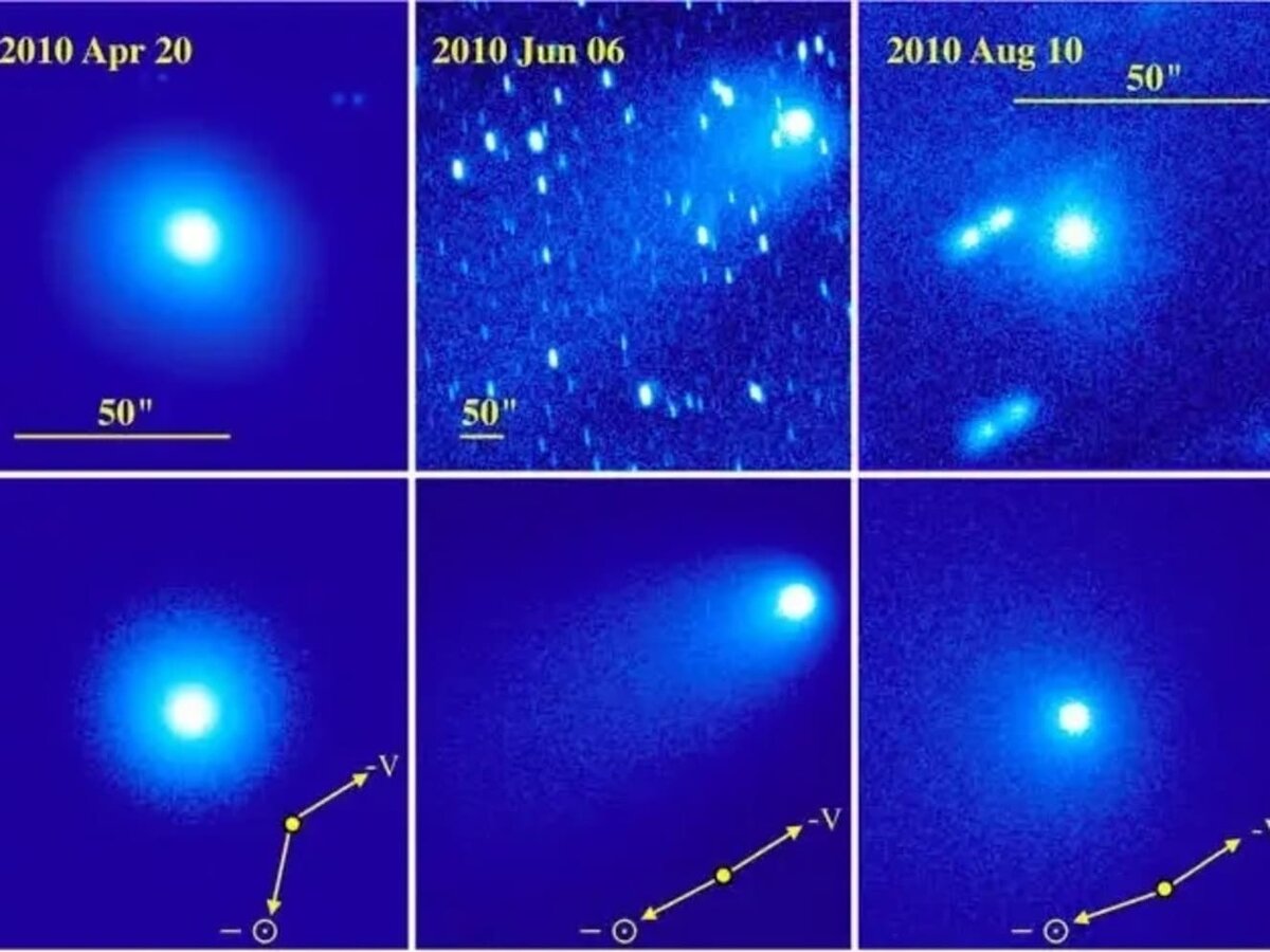   Снимки кометы P/2010 H2 (Валес) / © David Jewitt and Yoonyoung Kim, 2020