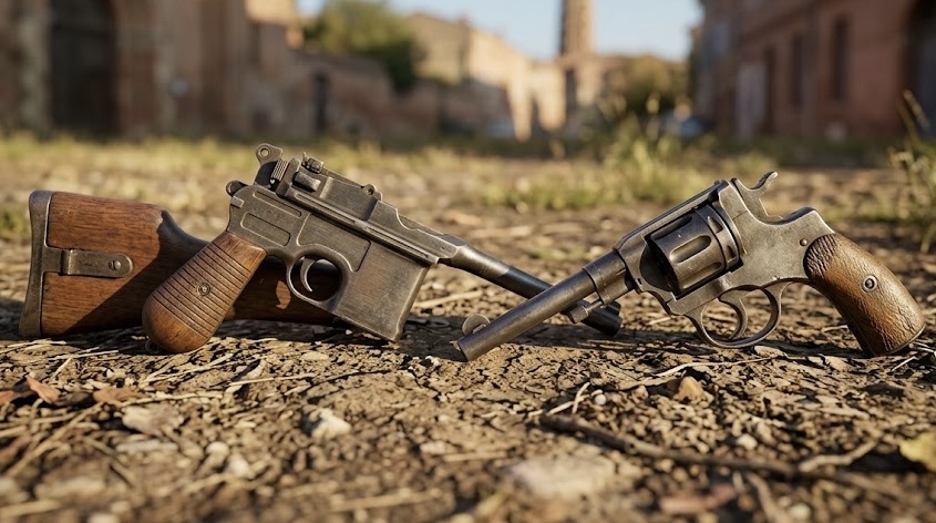 Маузер C96 против Нагана: легендарный пистолет против револьвера-ветерана