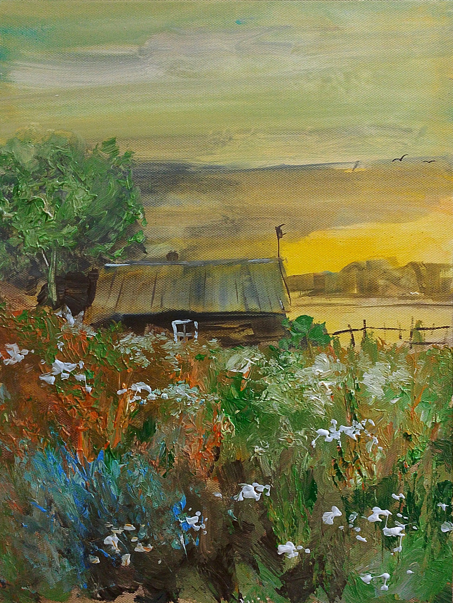 Спонтанная живопись акрилом. 30х40 см. Холст, акрил