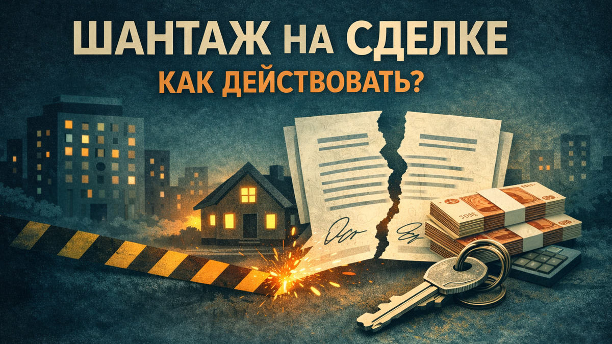 шантаж на сделке с квартирой или домом, как правильно действовать?