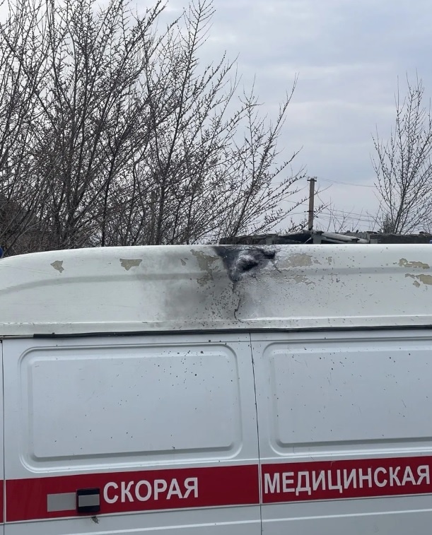    Украинский БПЛА атаковал машину скорой помощи в Запорожской области