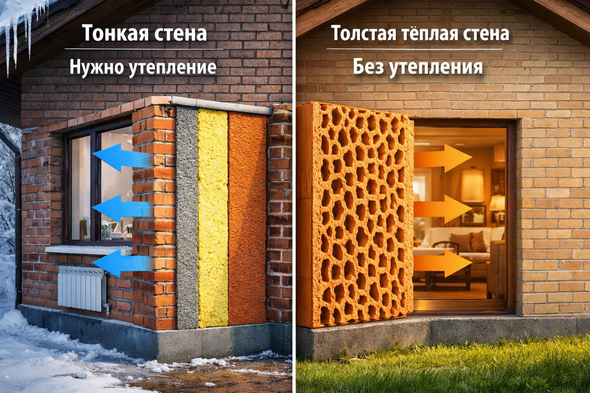 Поризованная керамика (керамические поризованные блоки, «тёплая керамика», «керамоблок») 