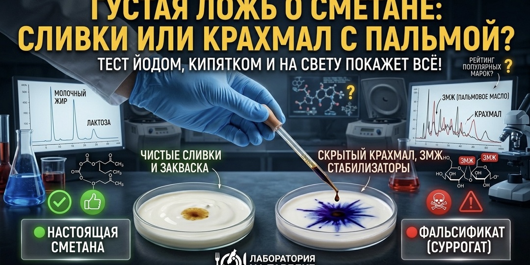 Как под видом 20% сметаны нам продают крахмальный клейстер с пальмовым маслом (Тест популярных марок)