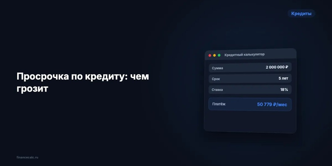 Просрочка по кредиту: чем грозит и что делать