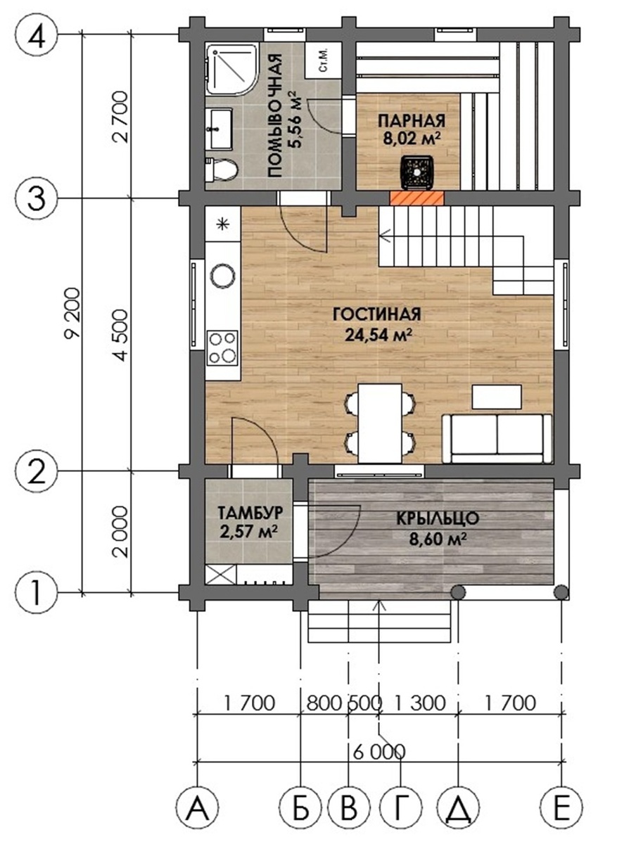 Первый этаж