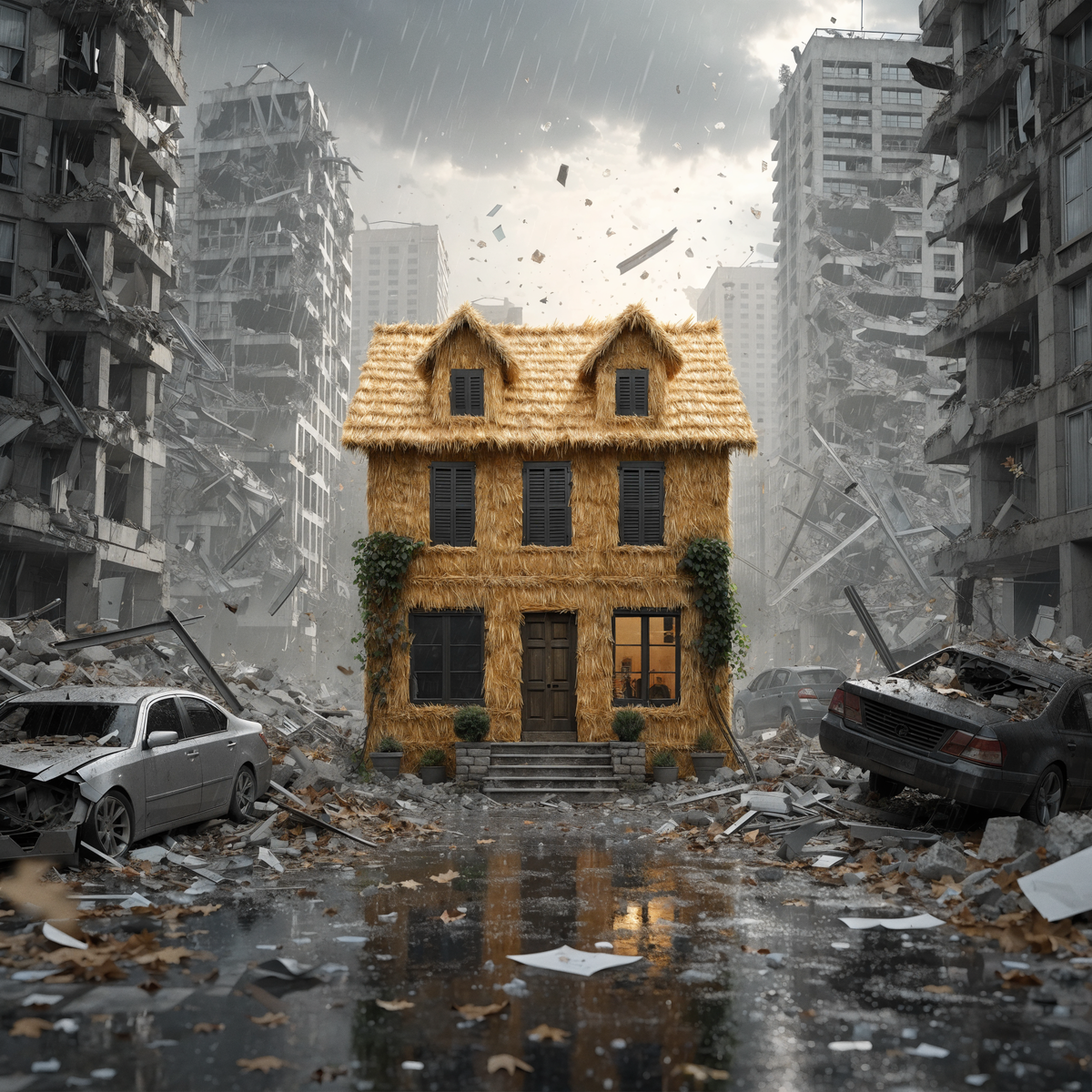 Дом из соломенных блоков