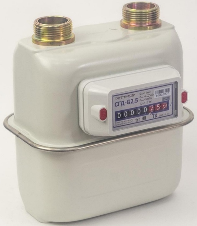 Диафрагменный счетчик газа. Фото: schetpribor.ru