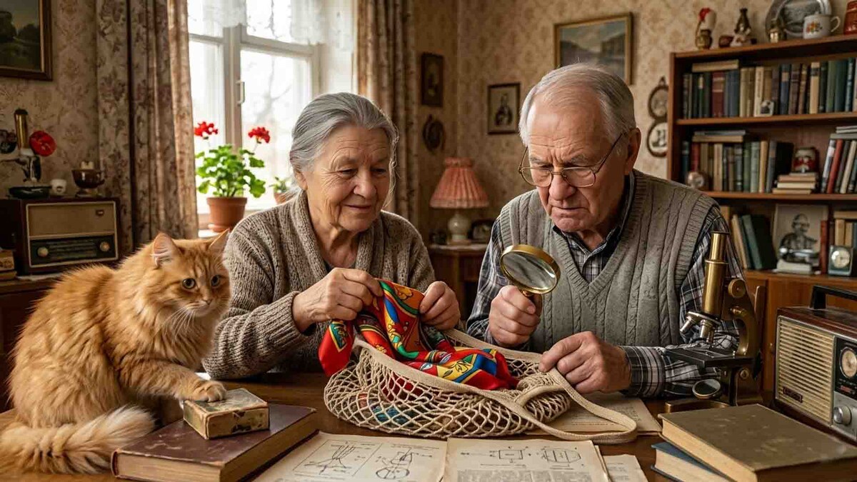 Инженер Иванов проверяет коэффициент прочности авоськи выпуска 1981 года.