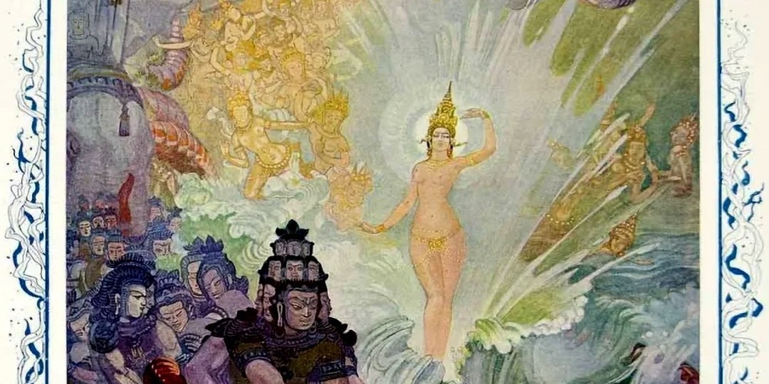 Явление Лакшми Ма - один из самых узнаваемых сюжетов в индуистской мифологии и иконографии
