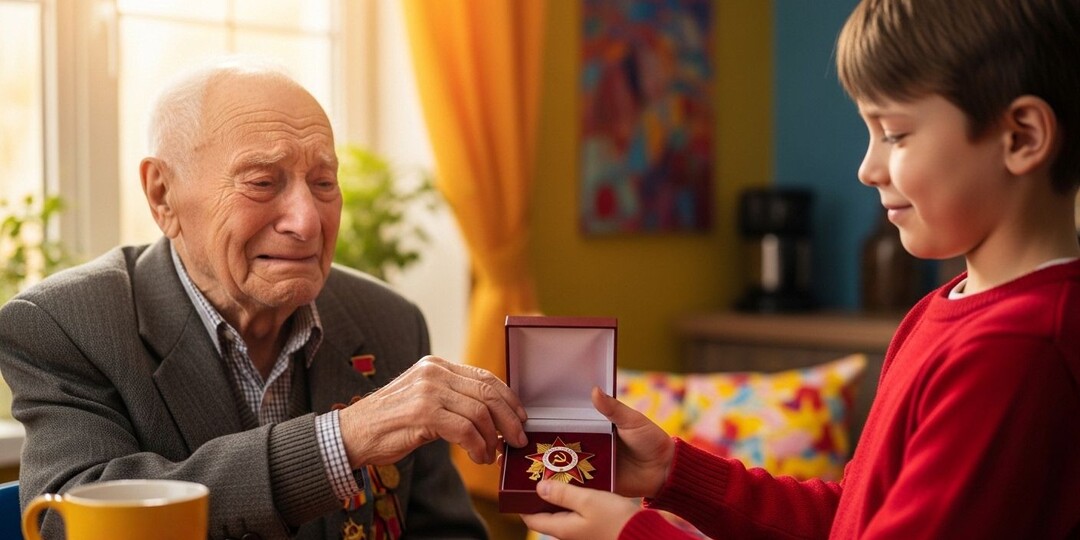 Забытый ветеран заплакал от счастья: Что мальчик принес ему в коробочке?