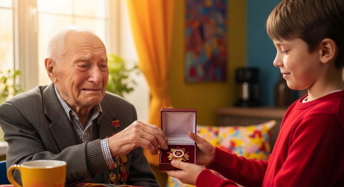    Рассказы и истории - Забытый ветеран заплакал от счастья: Что мальчик принес ему в коробочке?