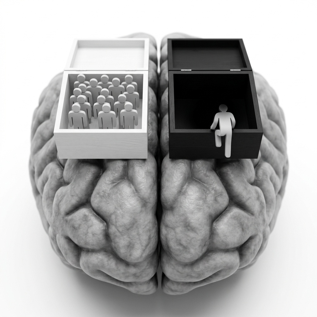 Белая. Просто белая, светлая. Изначально в ней находится каждый человек, который встретился на моем пути. Я верю.А потом происходит.
Не слово. Не ссора. Не «ты меня не понимаешь». А поступок.И тогда — без криков, без постов, без «ты меня предал» — я просто перекладываю его.
В чёрную коробку.