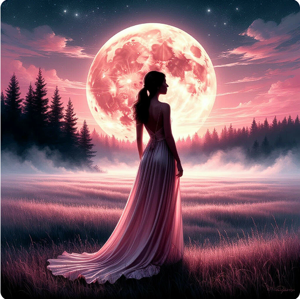 Полнолуние в Апреле, Розовая луна, Лунная энергия, Пасхальное Полнолуние