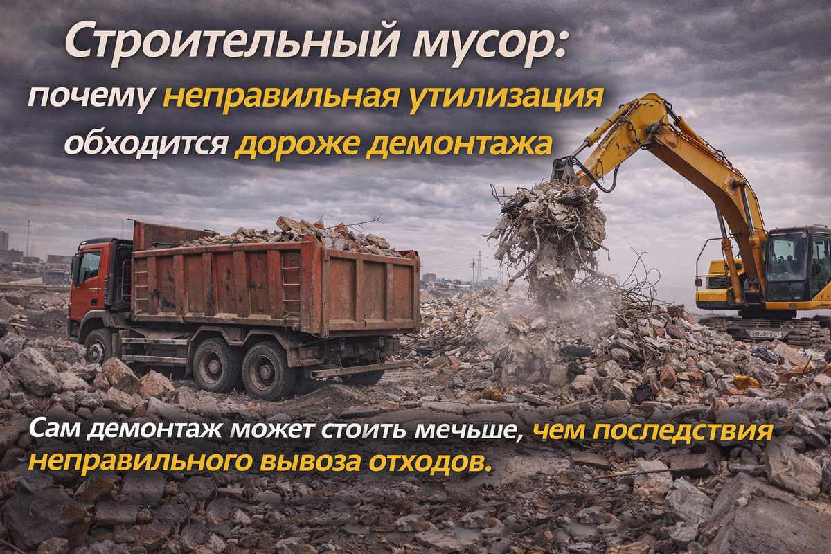 Строительный мусор: почему неправильная утилизация обходится дороже демонтажа